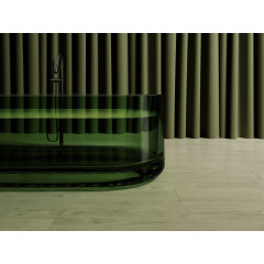 Прозрачная ванна ABBER Kristall AT9708Emerald зеленая