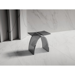 Стульчик для ванной прозрачный ABBER Kristall AT1739Onyx черный