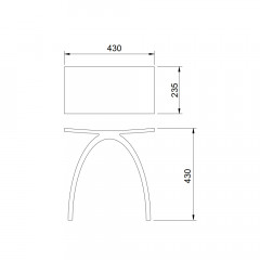 Стульчик для ванной прозрачный ABBER Kristall AT1739Onyx черный
