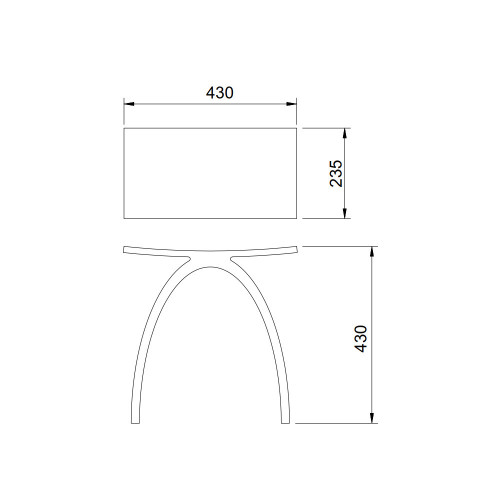 Стульчик для ванной прозрачный ABBER Kristall AT1739Onyx черный