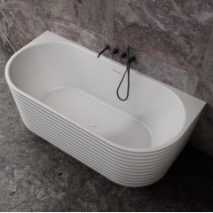 Ванна из искусственного камня ABBER Stein AS9652 белая матовая