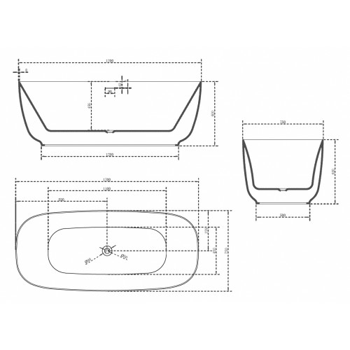 Акриловая ванна ABBER AB9260 белая