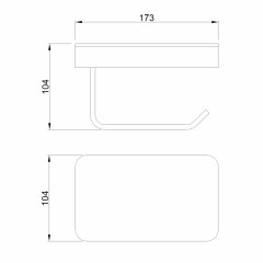 Бумагодержатель с полкой для телефона ABBER Westen AA1730 хром
