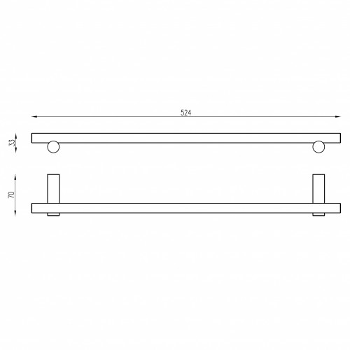 Полотенцедержатель ABBER Osten 316 AA1856BG золото брашированное