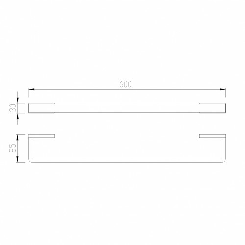 Полотенцедержатель ABBER Westen AA1754B черный матовый