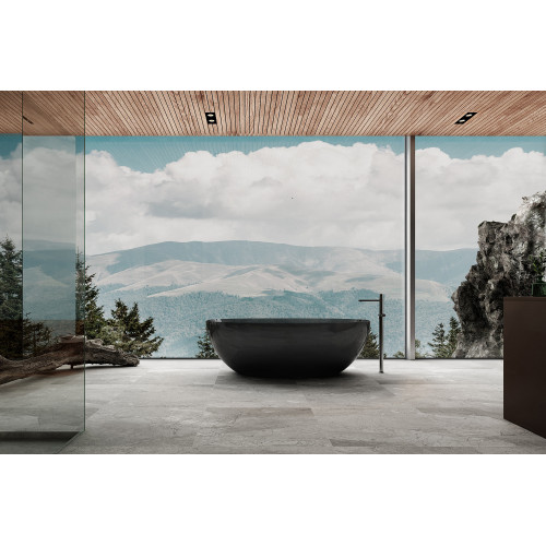 Прозрачная ванна ABBER Kristall AT9701Onyx черная