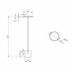 Стойка для ванной комнаты ABBER Stein AS1634 белая матовая