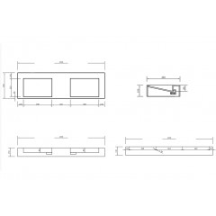 Раковина подвесная ABBER Stein AS2643-1.5 двойная, белая матовая