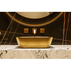 Раковина накладная ABBER Rechteck AC2200MMG золото матовое