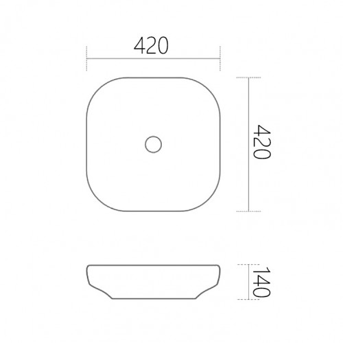 Раковина накладная ABBER Rechteck AC2217MW белая матовая