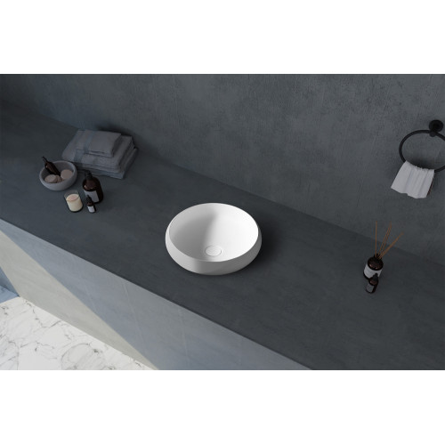 Раковина накладная ABBER Stein AS2613 белая матовая