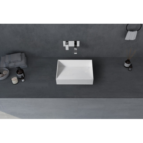 Раковина накладная ABBER Stein AS2623 белая матовая