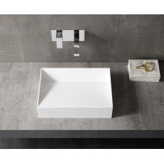 Раковина накладная ABBER Stein AS2623 белая матовая