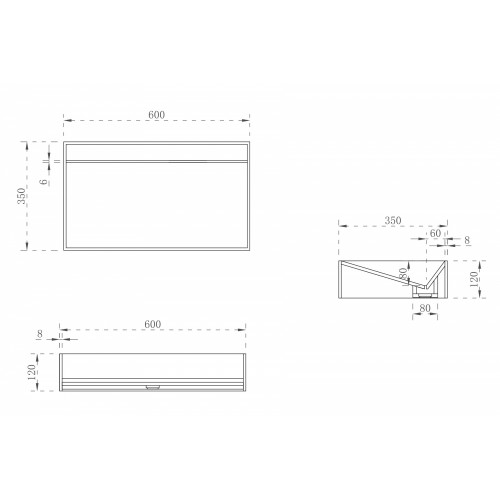 Раковина накладная ABBER Stein AS2623 белая матовая