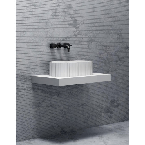 Раковина накладная ABBER Stein AS2655 белая матовая