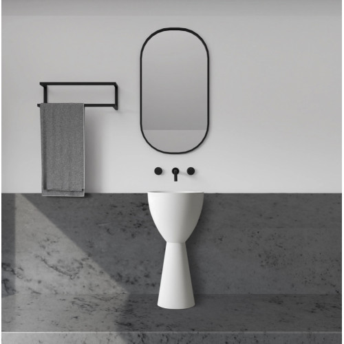 Раковина отдельностоящая ABBER Stein AS2507 белая матовая