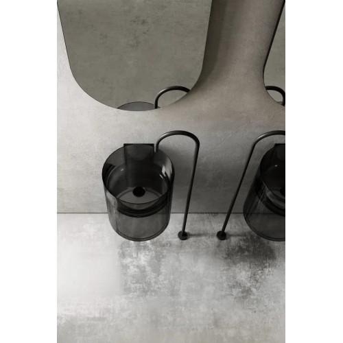 Раковина подвесная прозрачная ABBER Kristall AT2704Onyx черная