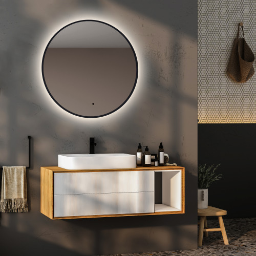 Зеркало ABBER Mond AG6204SCB-0.77 с подсветкой, бесконтактный выключатель, диммер, черный