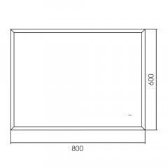Зеркало ABBER See AG6110SCL-0.8 с подсветкой, бесконтактный выключатель, диммер, черный
