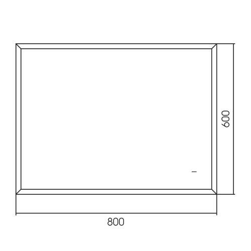 Зеркало ABBER See AG6110SCL-0.8 с подсветкой, бесконтактный выключатель, диммер, черный