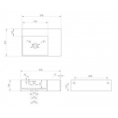 Раковина подвесная ABBER Stein AS2644 L белая матовая