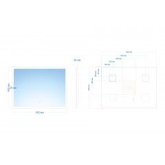 Зеркало ABBER See AG6107S-0.8 с подсветкой, сенсорный выключатель, диммер