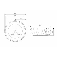 Раковина накладная ABBER Bequem AC2115 белая