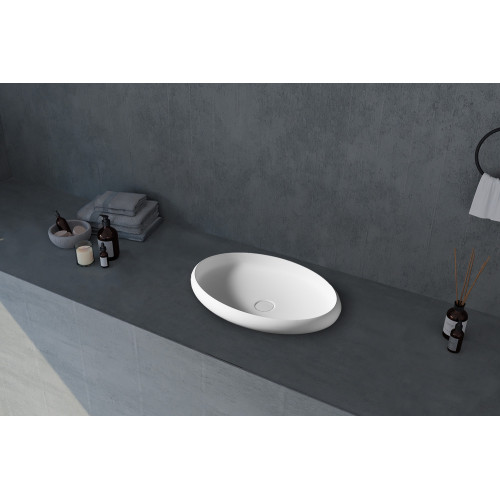 Раковина накладная ABBER Stein AS2614 белая матовая