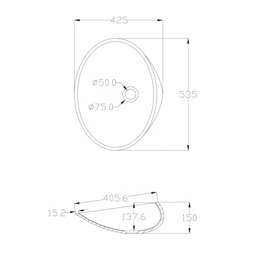 Раковина накладная прозрачная ABBER Kristall AT2812Emerald зеленая