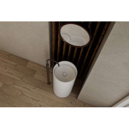 Раковина отдельностоящая ABBER Stein AS2516 белая матовая