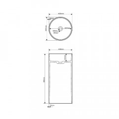 Раковина отдельностоящая ABBER Stein AS2516 белая матовая