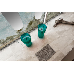 Раковина отдельностоящая прозрачная ABBER Kristall AT2701Aquamarin бирюзовая