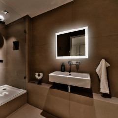 Зеркало ABBER See AG6107S-0.8 с подсветкой, сенсорный выключатель, диммер