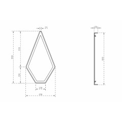 Зеркало для ванной ABBER Stein AS6611R с подсветкой, красное