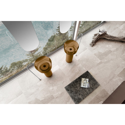 Раковина отдельностоящая прозрачная ABBER Kristall AT2702Vesuvian-H оливковая