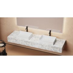 Раковина накладная ABBER Rechteck AC2216 белая