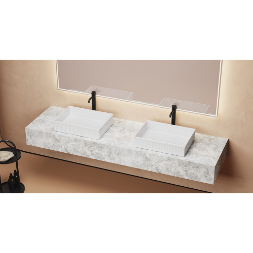 Раковина накладная ABBER Rechteck AC2216 белая