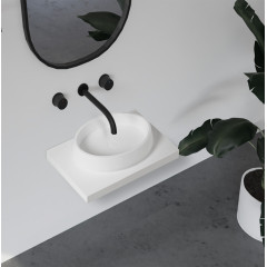 Раковина накладная ABBER Stein AS2605 белая матовая