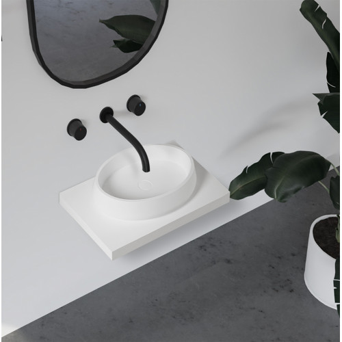 Раковина накладная ABBER Stein AS2605 белая матовая