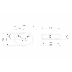 Раковина накладная ABBER Stein AS2605 белая матовая