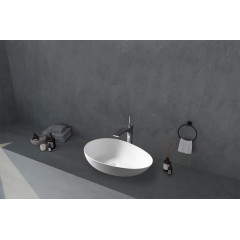 Раковина накладная ABBER Stein AS2615 белая матовая