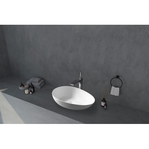 Раковина накладная ABBER Stein AS2615 белая матовая