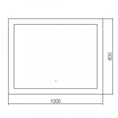 Зеркало ABBER See AG6107SL-1.0 с подсветкой, сенсорный выключатель, диммер