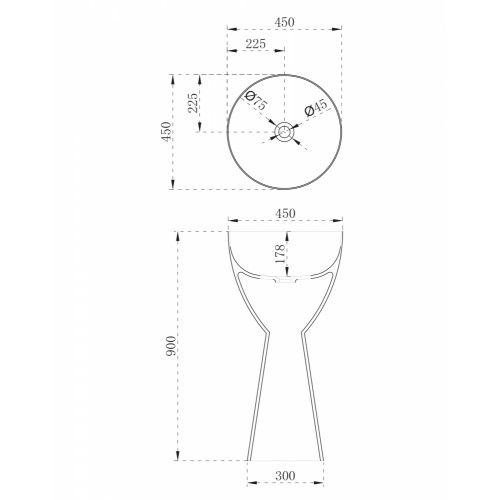 Раковина отдельностоящая карбоновая ABBER Karbon AK2003 черная