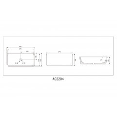 Раковина накладная ABBER Rechteck AC2204MB черная матовая