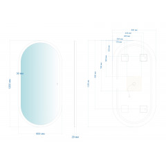 Зеркало ABBER Kontur AG6303SL-1.2 с подсветкой, сенсорный выключатель, диммер