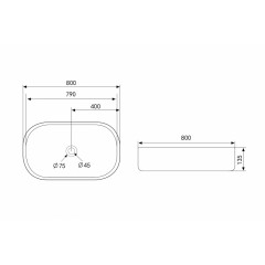 Раковина накладная ABBER Bequem AC2110MLG светло-серая матовая