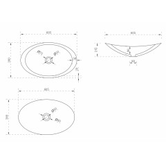 Раковина накладная ABBER Stein AS2606 белая матовая