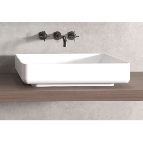 Раковина накладная ABBER Stein AS2629 белая матовая