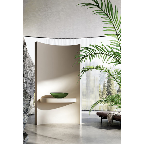 Раковина накладная прозрачная ABBER Kristall AT2802Emerald зеленая